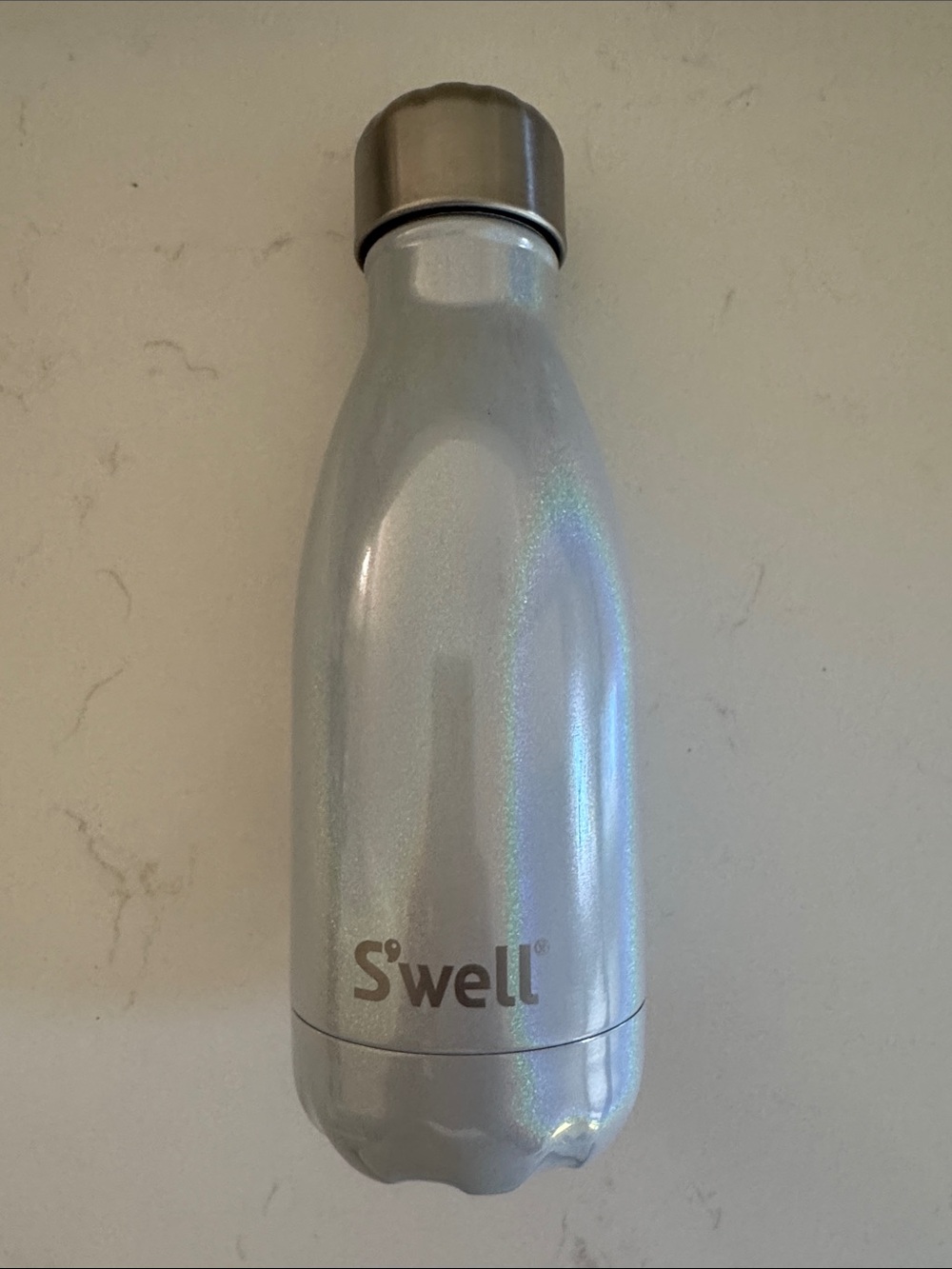S'well Iridescent Pearl Silver Water Bottle 9oz New!  ✨